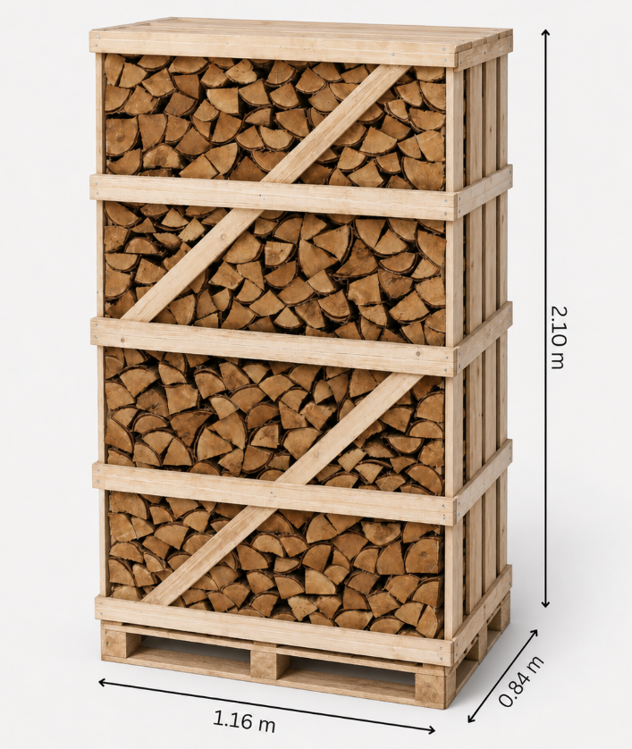 Kiln Dried Alder Logs (Large Crate) Including Kindling