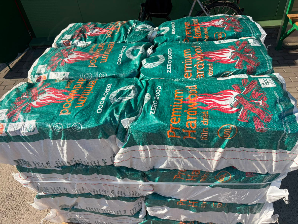 Premium Kiln Dried Birch Logs - 60L Mega Bags x 24