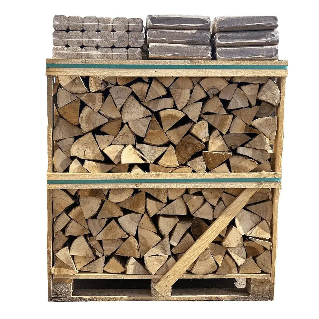Standard Kiln Dried Firewood Crate & Fire Log Bundle