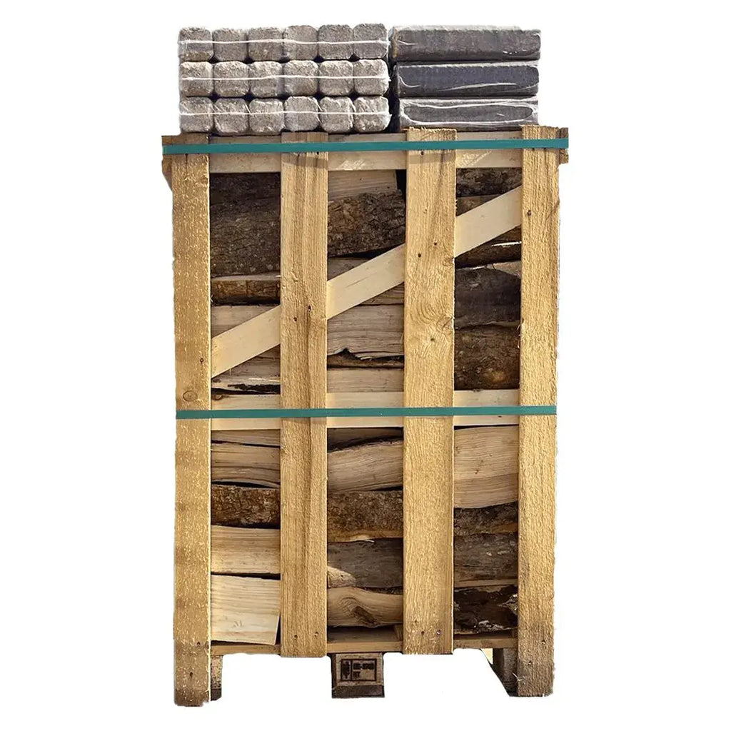 Standard Kiln Dried Firewood Crate & Fire Log Bundle