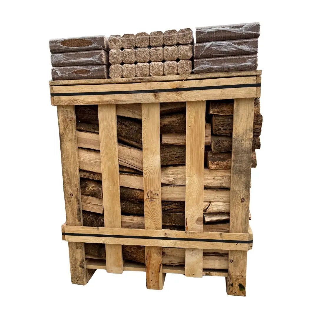 Large Kiln Dried Firewood Crate & Fire Log Bundle