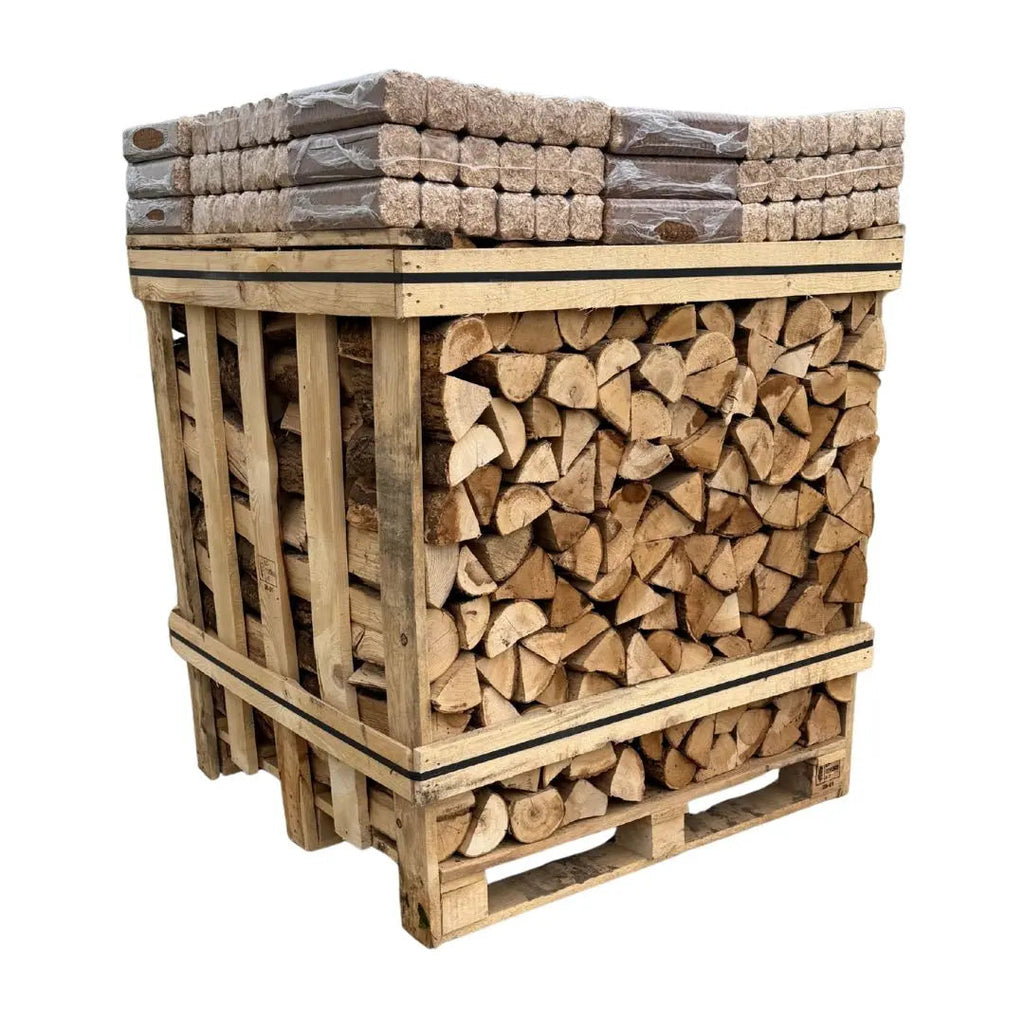 Large Kiln Dried Firewood Crate & Fire Log Bundle
