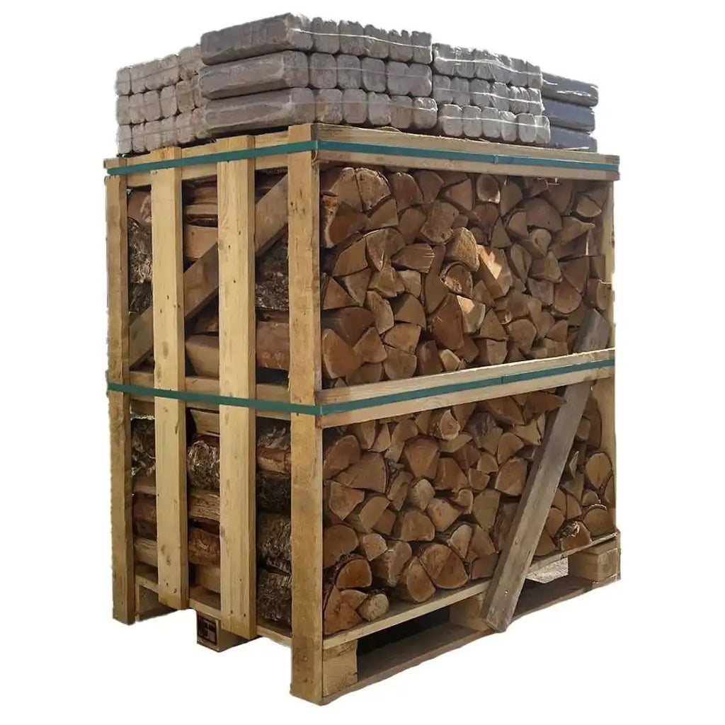 Standard Kiln Dried Firewood Crate & Fire Log Bundle