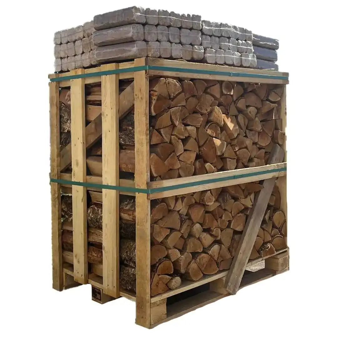 Standard Kiln Dried Firewood Crate & Fire Log Bundle