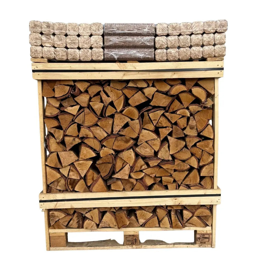 Large Kiln Dried Firewood Crate & Fire Log Bundle