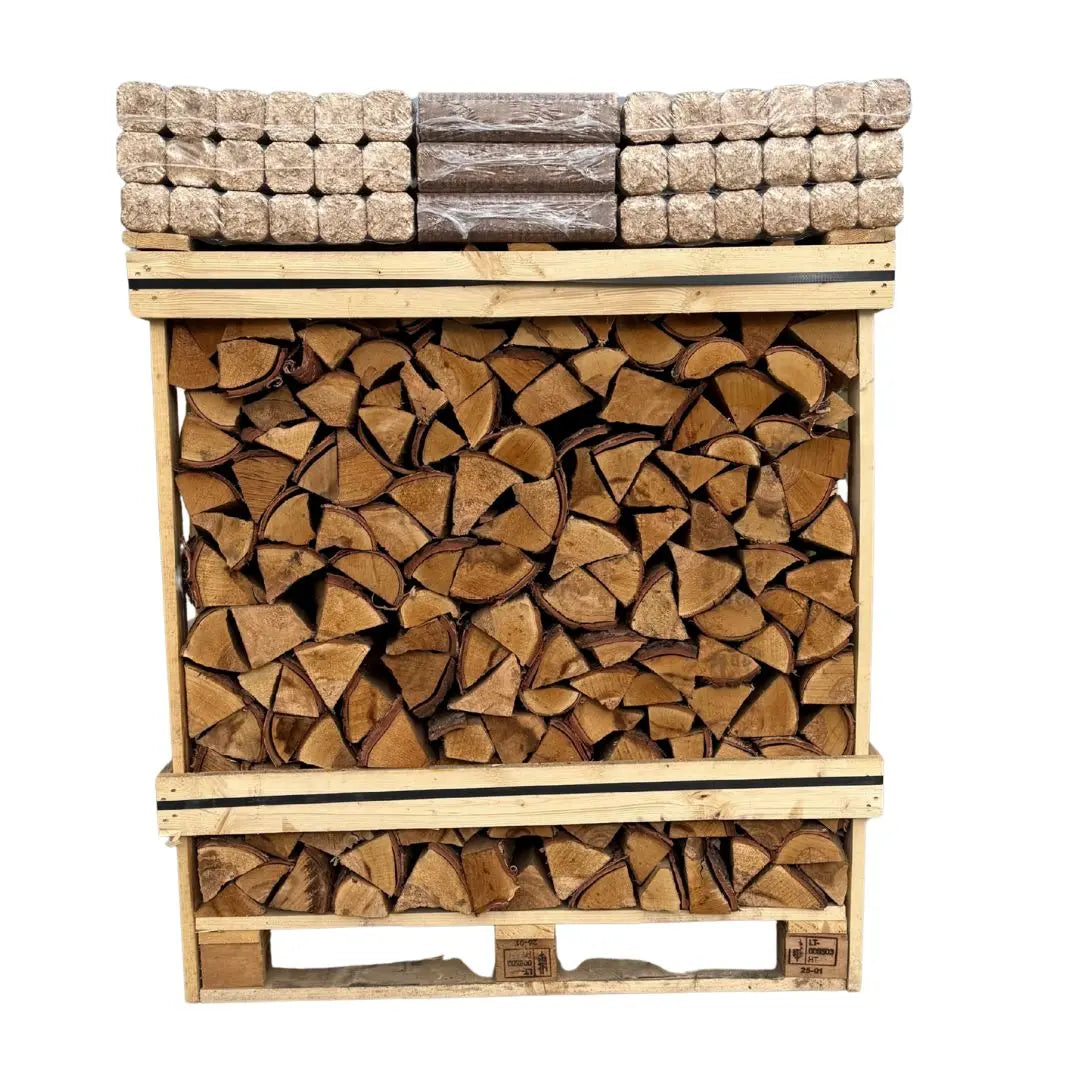 Large Kiln Dried Firewood Crate & Fire Log Bundle
