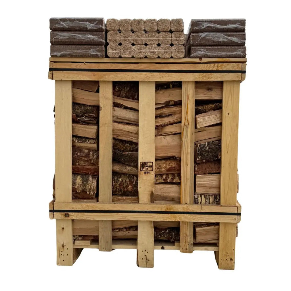 Large Kiln Dried Firewood Crate & Fire Log Bundle