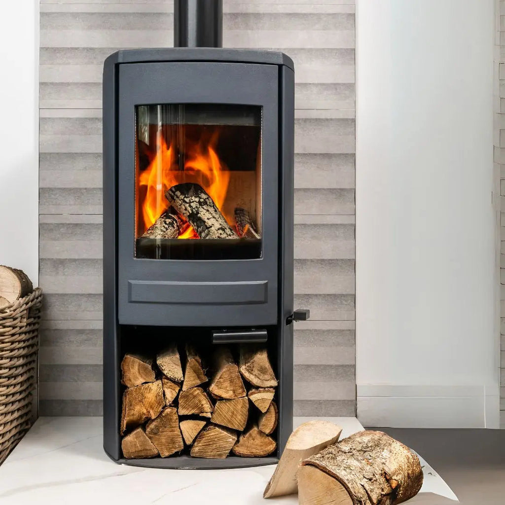 Clock Brocksford CS5 Store Stand Wood Burning Stove - 5kW