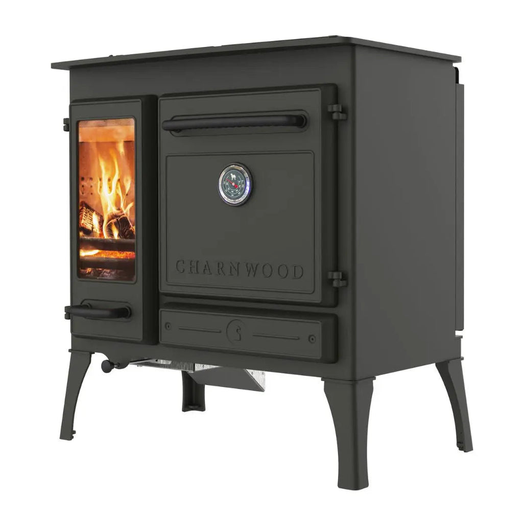 Charnwood Haven High Leg Wood-Fired Range Cooker - 6.6 kW