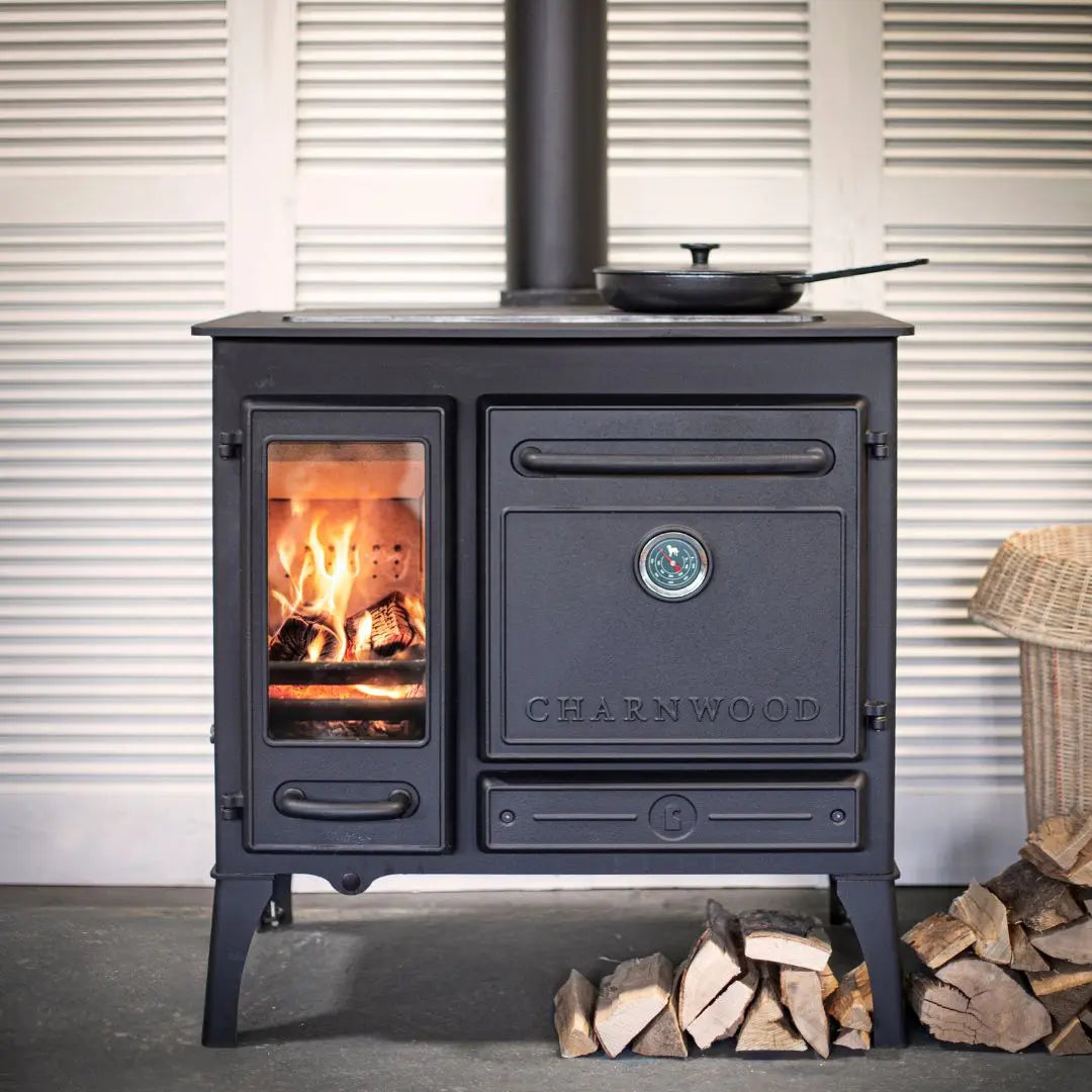 Charnwood Haven High Leg Wood-Fired Range Cooker - 6.6 kW