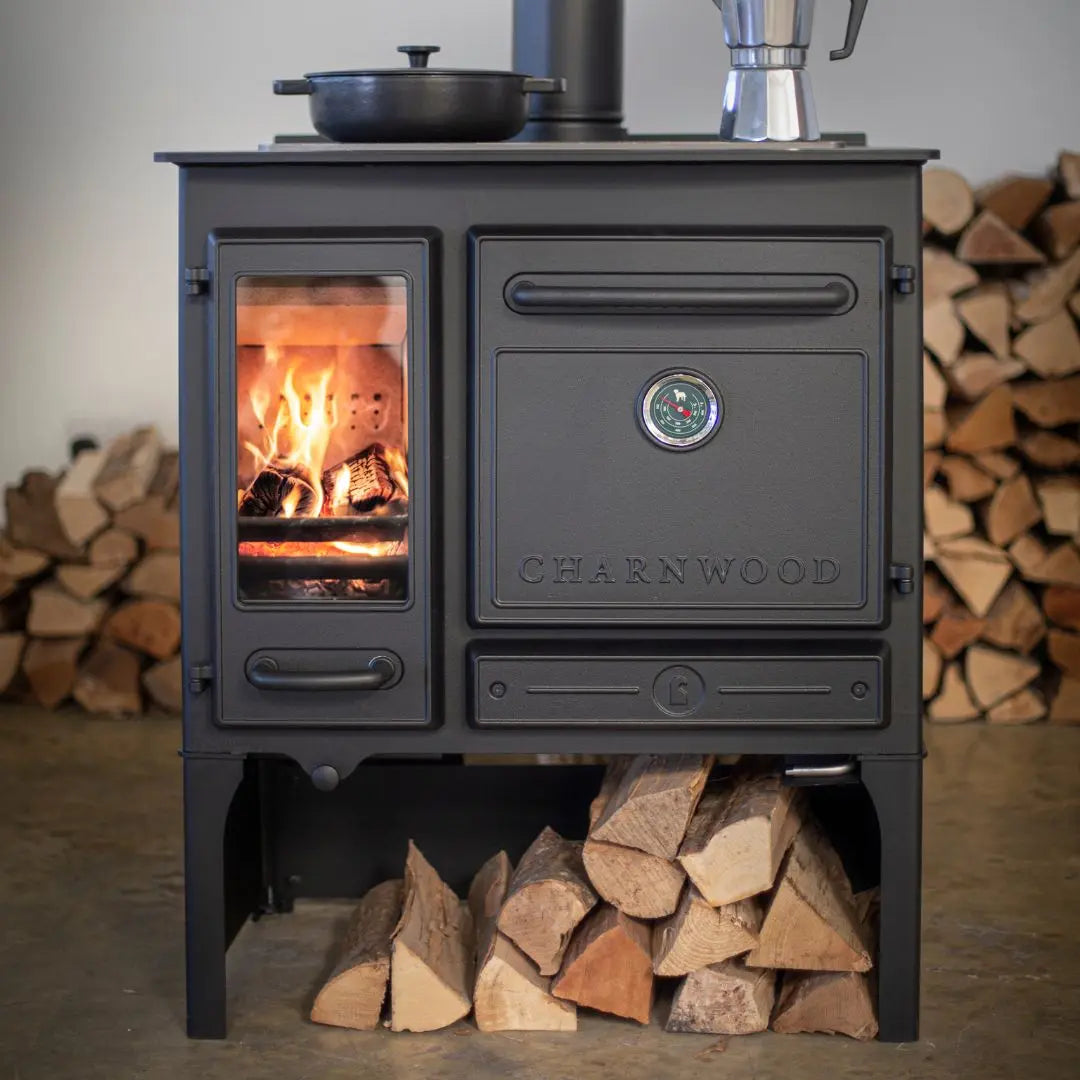 Charnwood Haven Store Stand Wood-Fired Range Cooker - 6.6 kW
