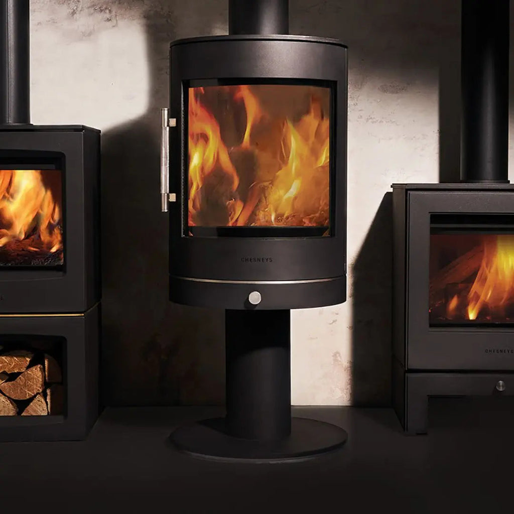Chesneys Solstice 5WS PED Pedestal Wood Burning Stove – 4.8 kW