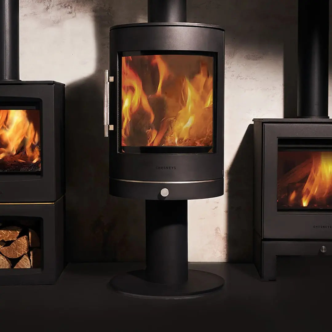 Chesneys Solstice 5WS PED Pedestal Wood Burning Stove – 4.8 kW