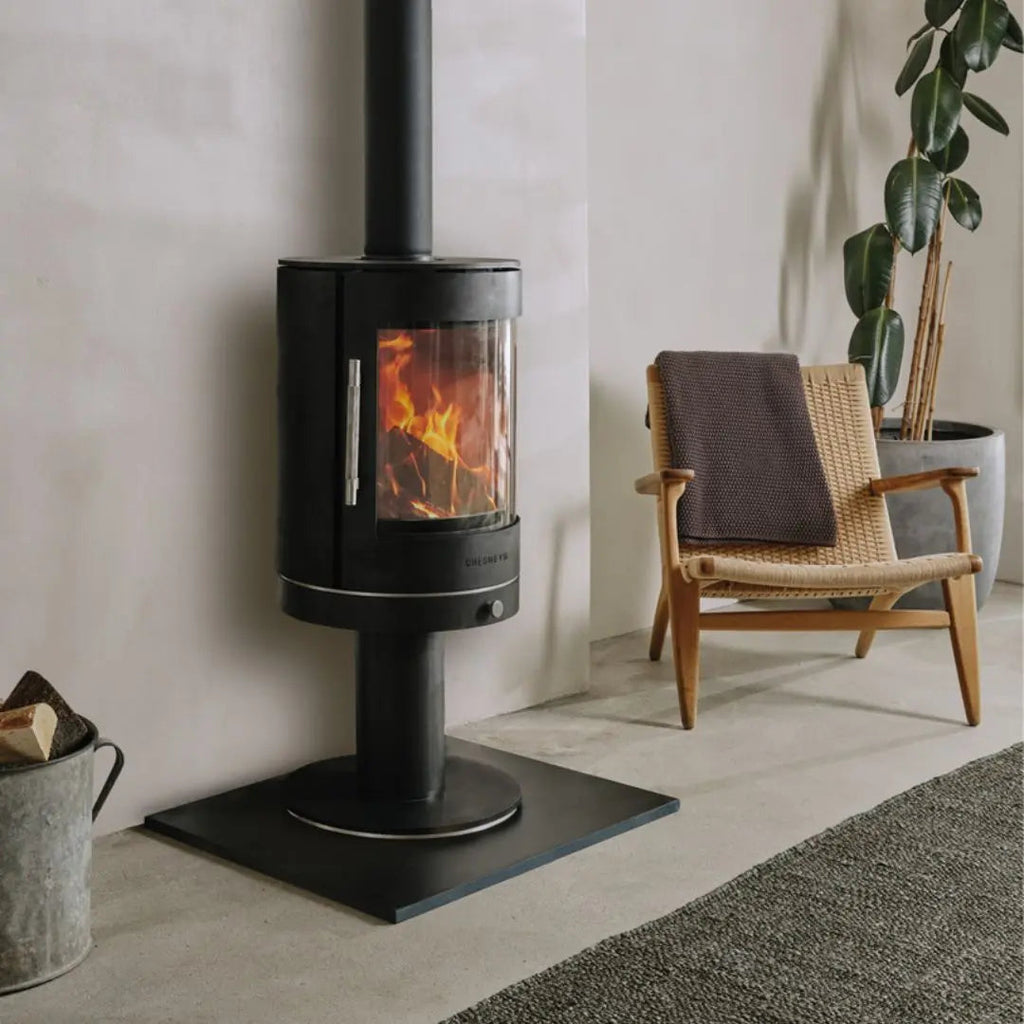 Chesneys Solstice 5WS PED Pedestal Wood Burning Stove – 4.8 kW