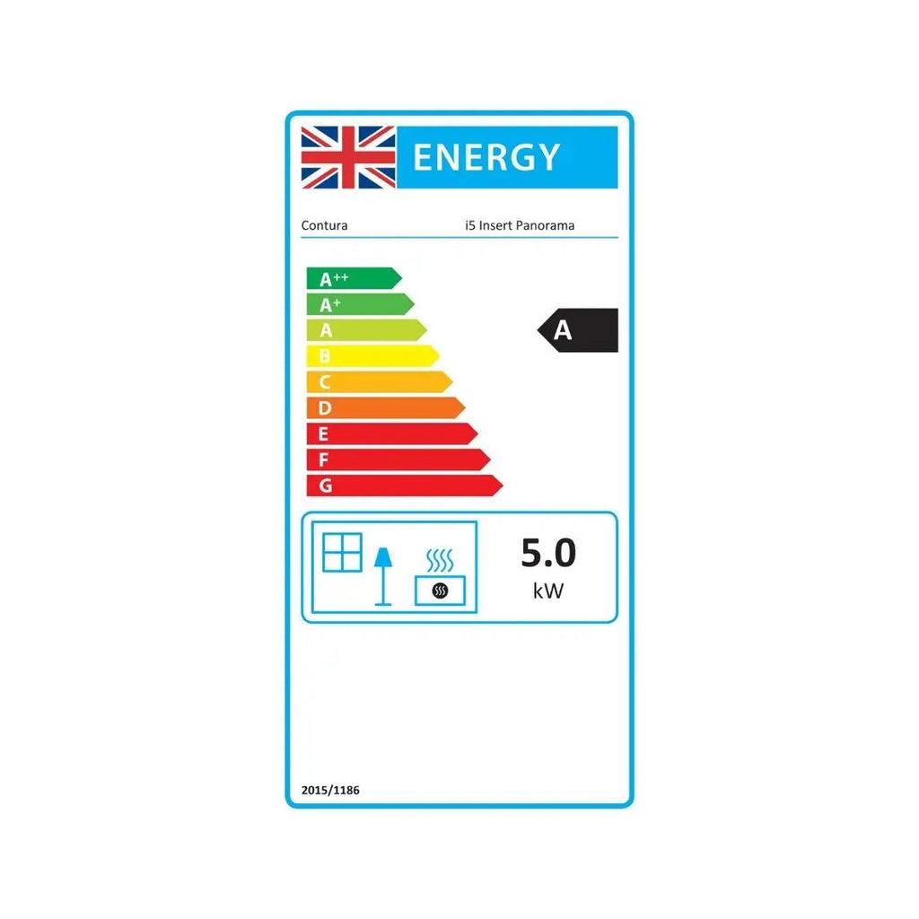 Contura i5 Insert Panorama Single Door Wood Burning Stove - 5kW