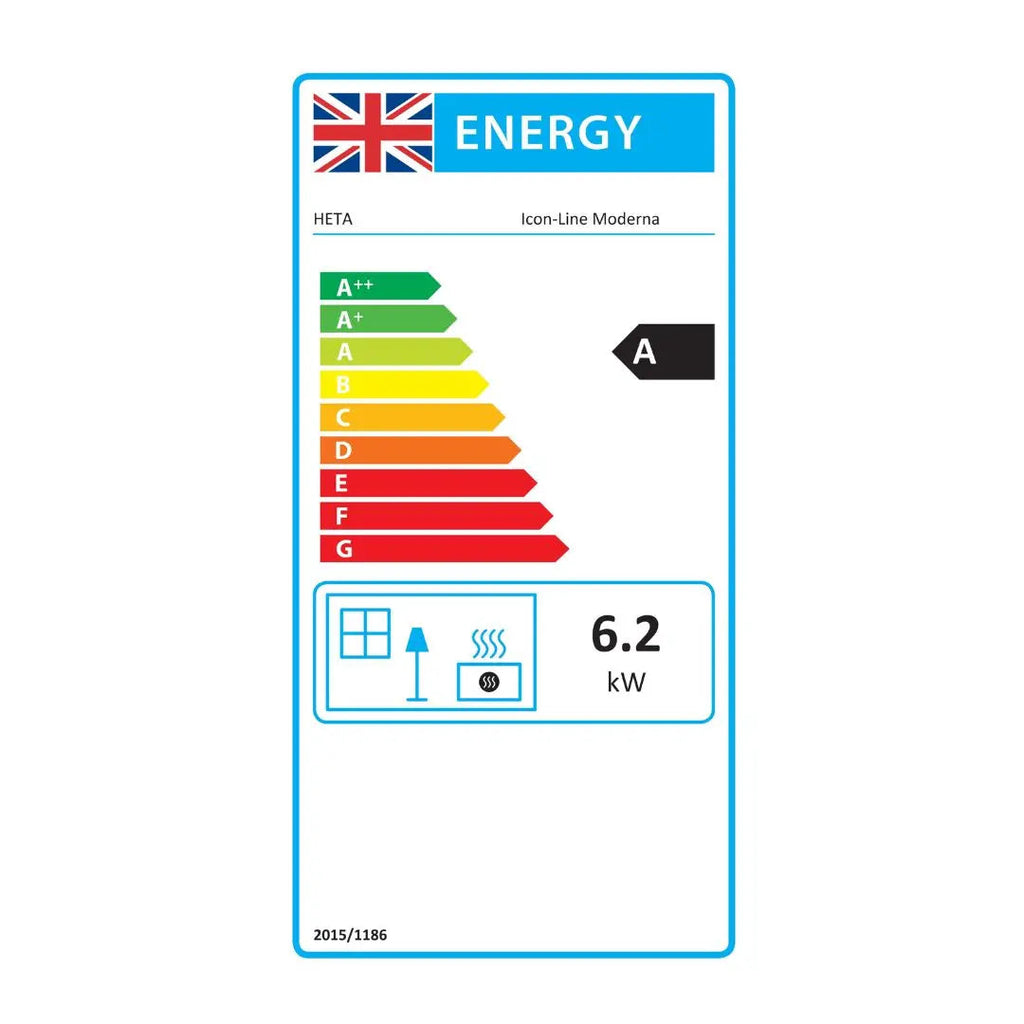 HETA Icon-Line Moderna Wood Burning Stove - 6.2 kW
