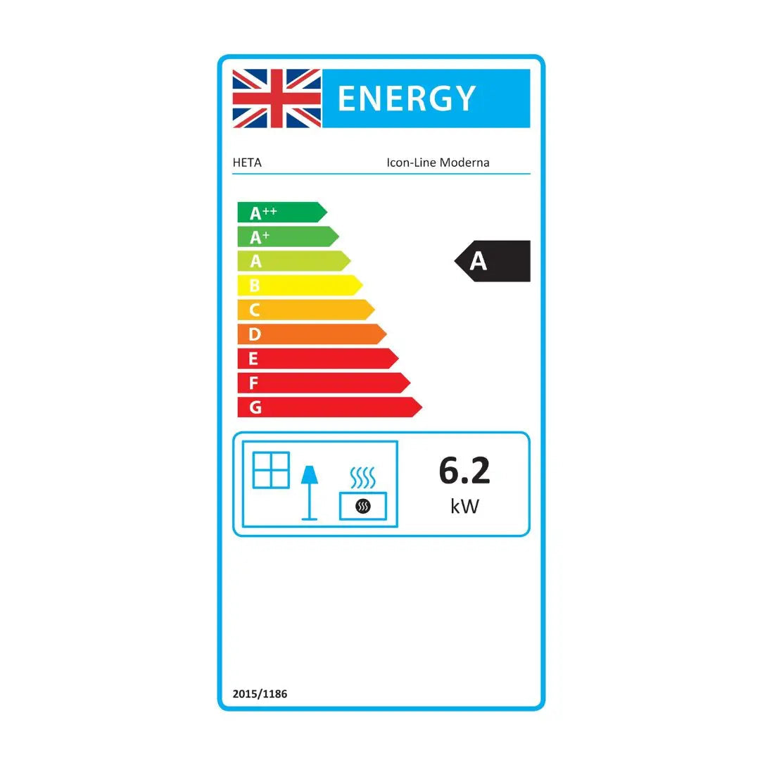 HETA Icon-Line Moderna Wood Burning Stove - 6.2 kW