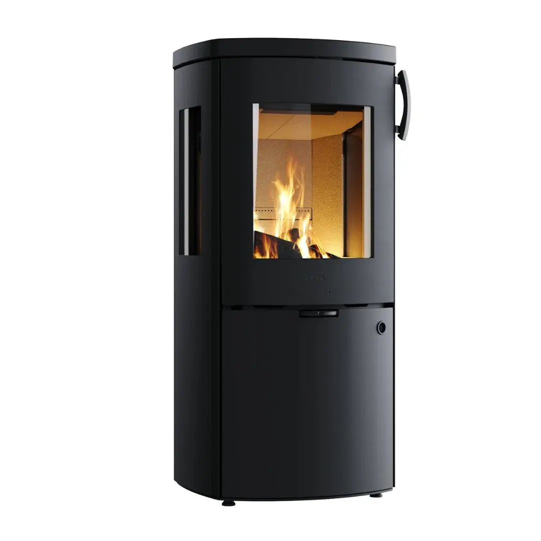 HETA Icon-Line Moderna Side Glass Wood Burning Stove - 6.2 kW
