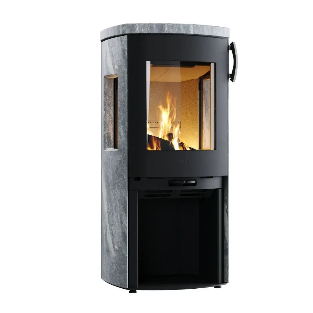 HETA Icon-Line Moderna Side Glass Wood Burning Stove - 6.2 kW