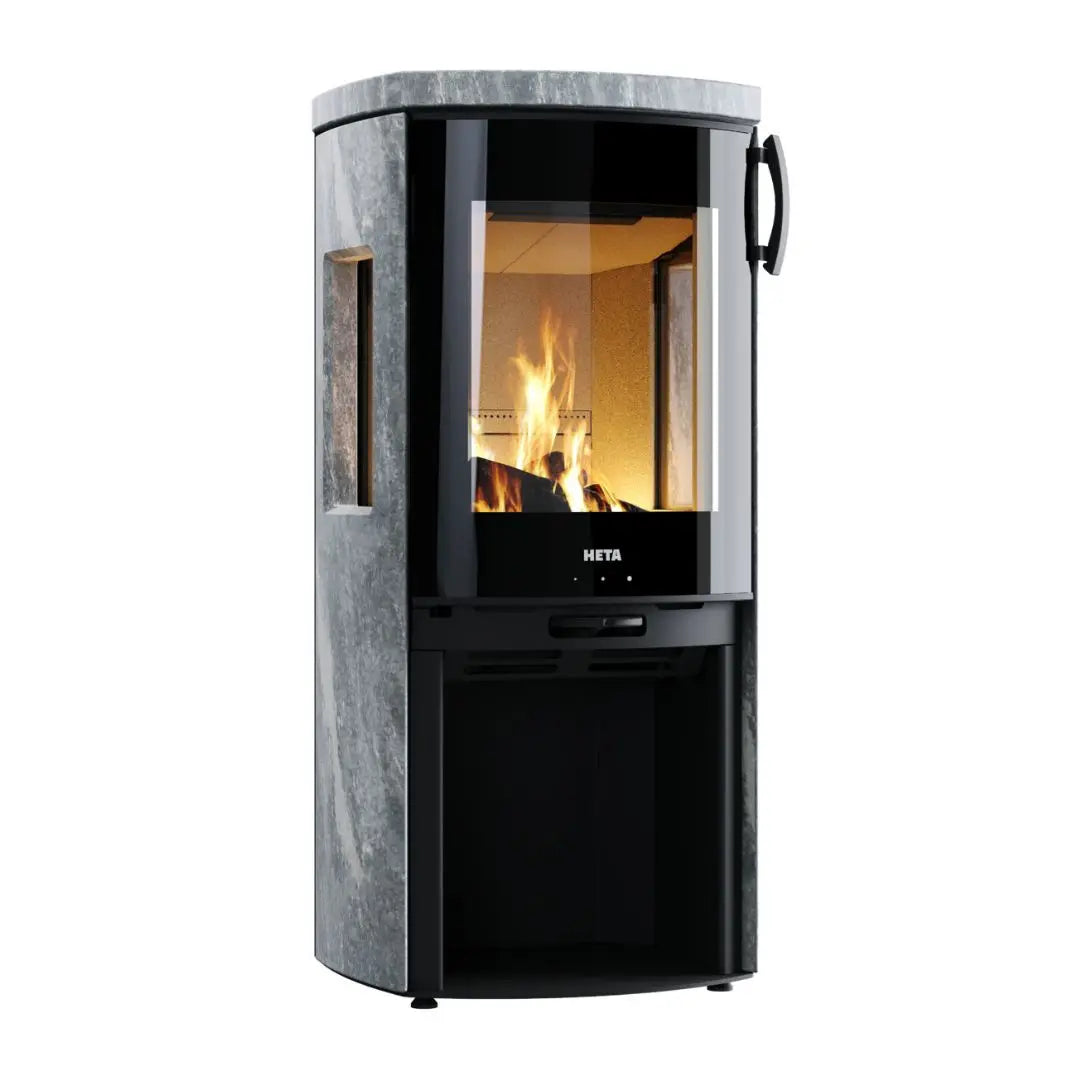 HETA Icon-Line Moderna Side Glass Wood Burning Stove - 6.2 kW