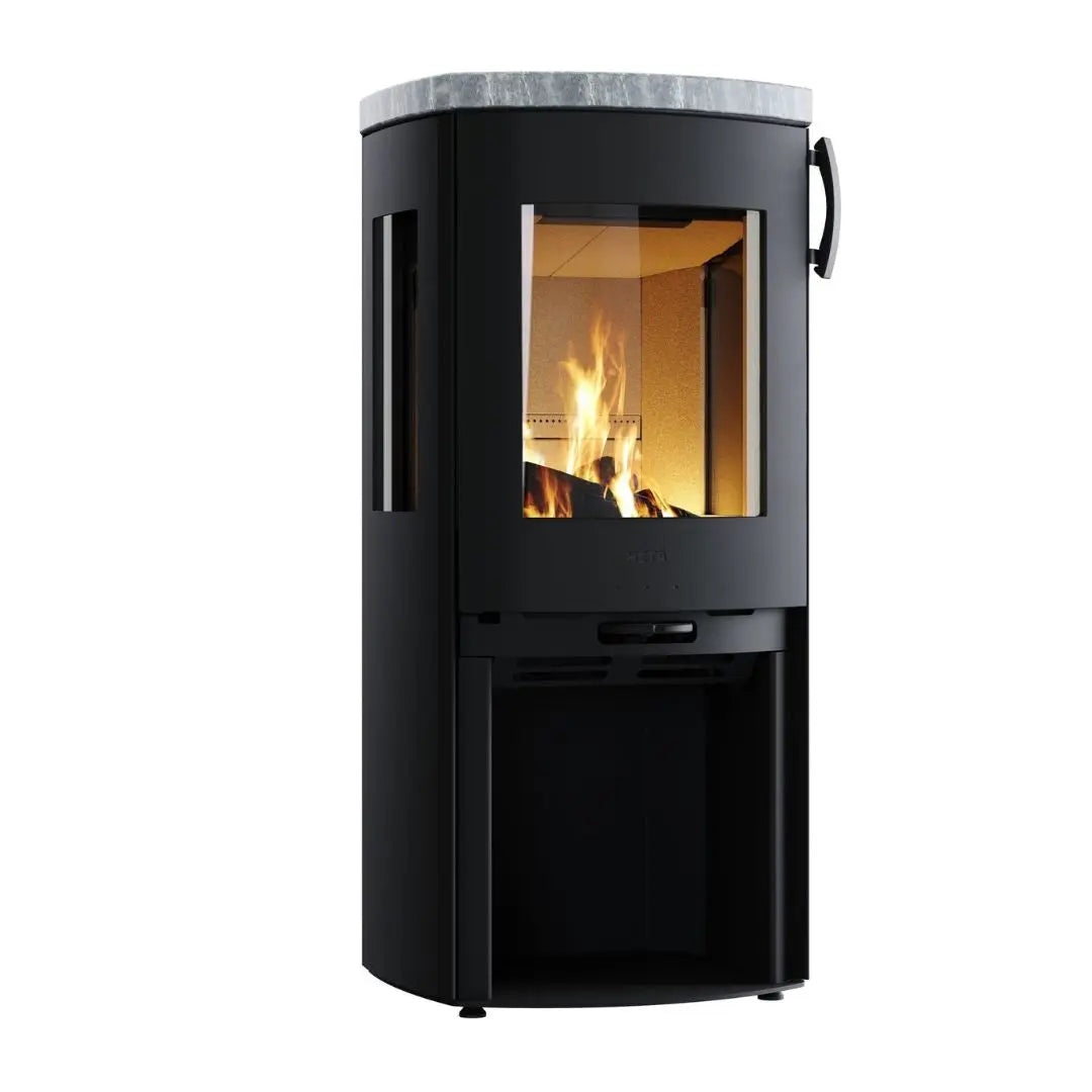 HETA Icon-Line Moderna Side Glass Wood Burning Stove - 6.2 kW