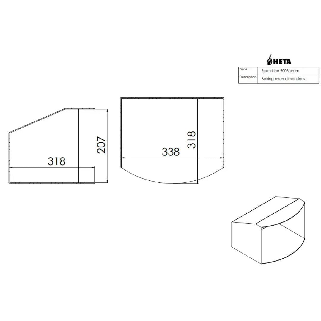 HETA Scan-Line 900B Wood Burning Stove - 6.8 kW