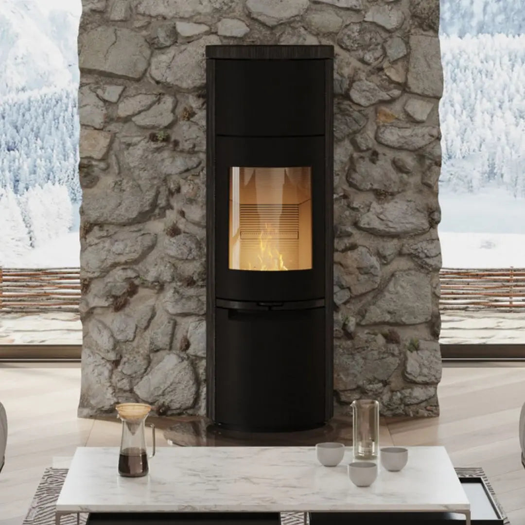 HETA Scan-Line 900S Therma Stone Wood Burning Stove - 6.8 kW