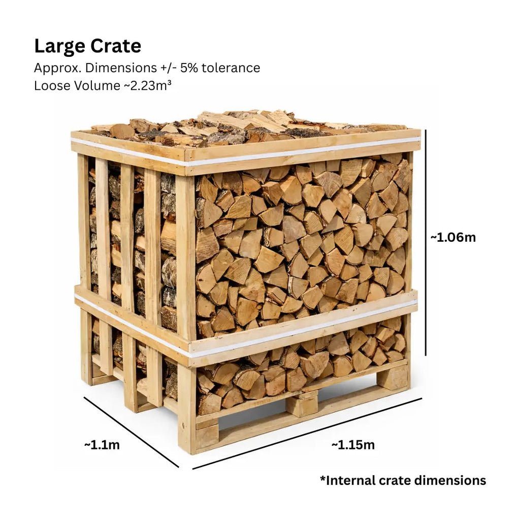 Large Kiln Dried Birch Firewood Crate