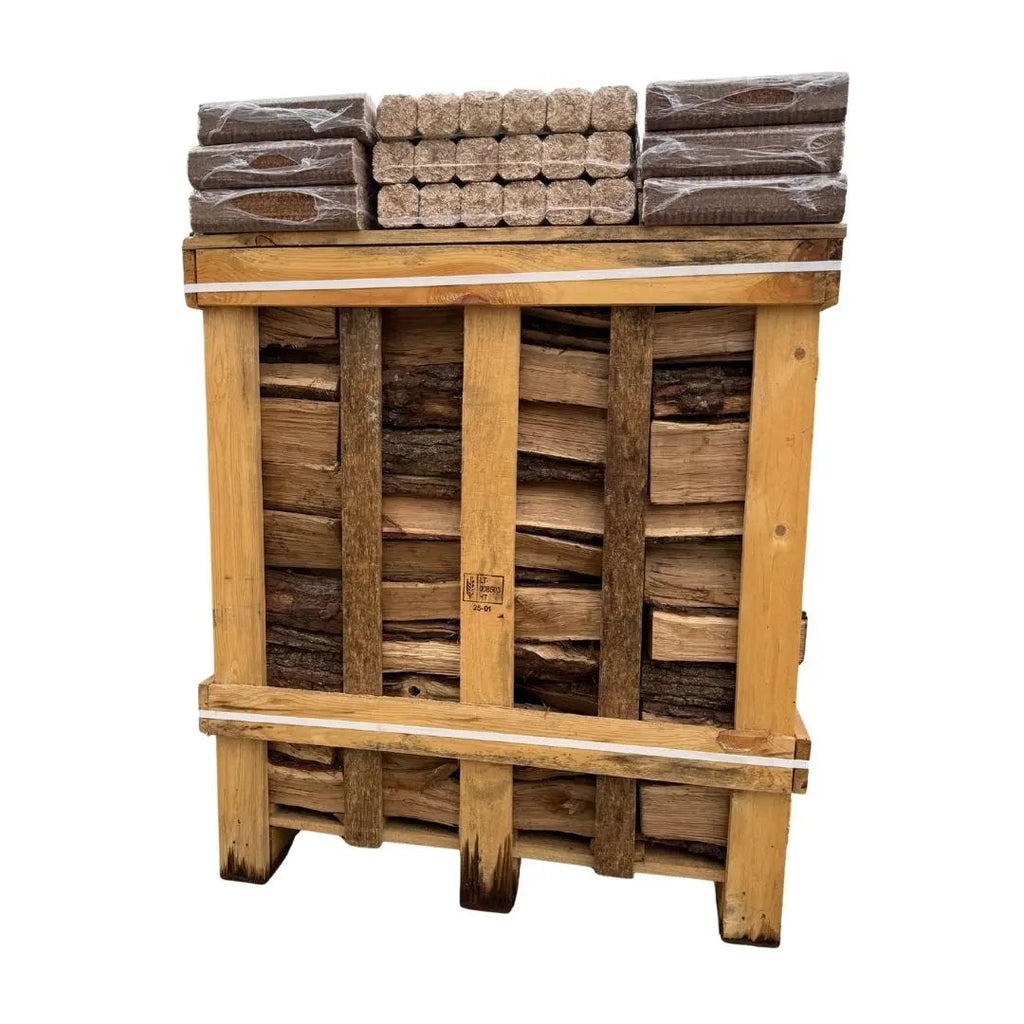 Large Kiln Dried Firewood Crate & Fire Log Bundle