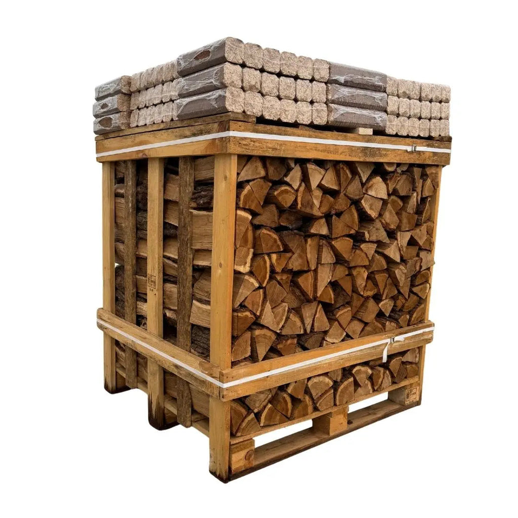 Large Kiln Dried Firewood Crate & Fire Log Bundle