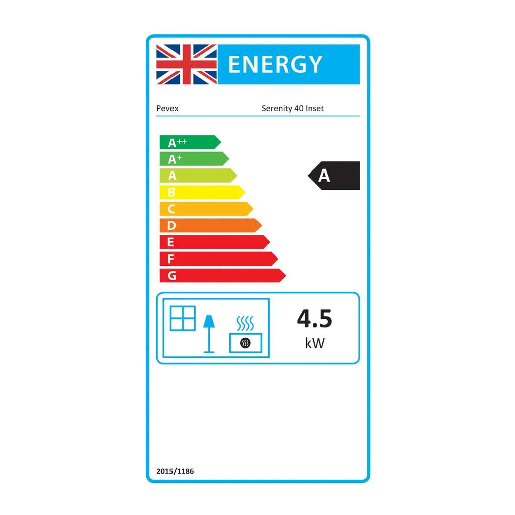 Pevex Serenity 40 Inset Convector Multi Fuel Stove - 4.5 kW