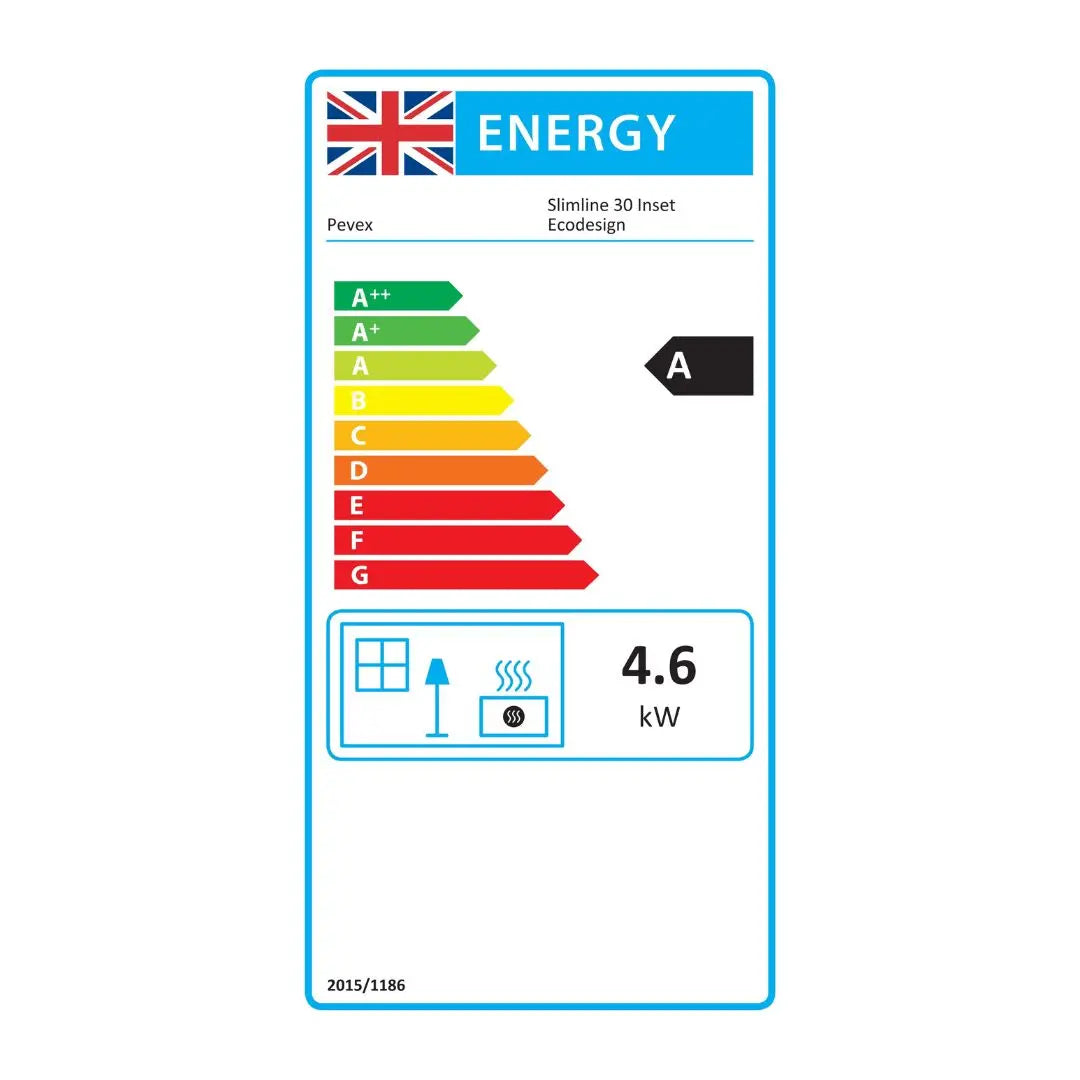 Pevex Slimline 30 Inset Ecodesign Multi Fuel Stove 4.6kW