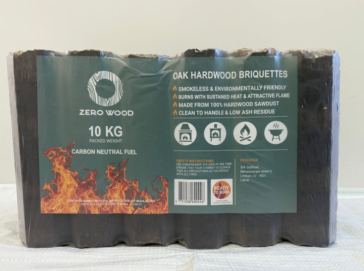 96 x 10kg - Packs - Pini-Kay Oak Briquettes
