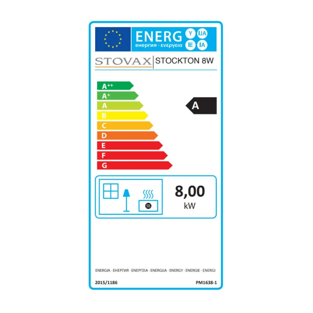 Stovax Stockton 8 Eco Single Door Wood Burning Stove - 8.3 kW