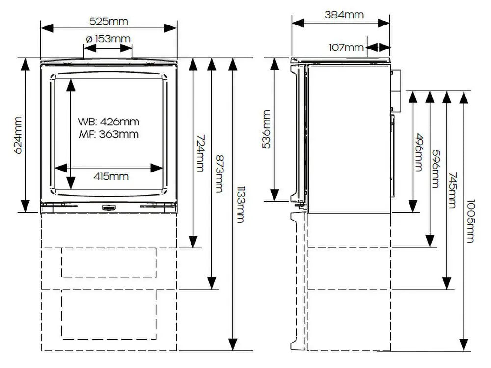 Stovax Vogue Medium Multi Fuel Stove - 8.2 kW