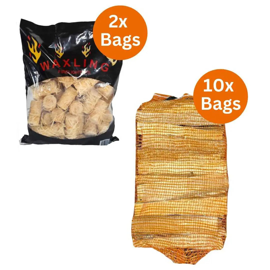Standard Kiln Dried Firewood Crate & Ignition Bundle