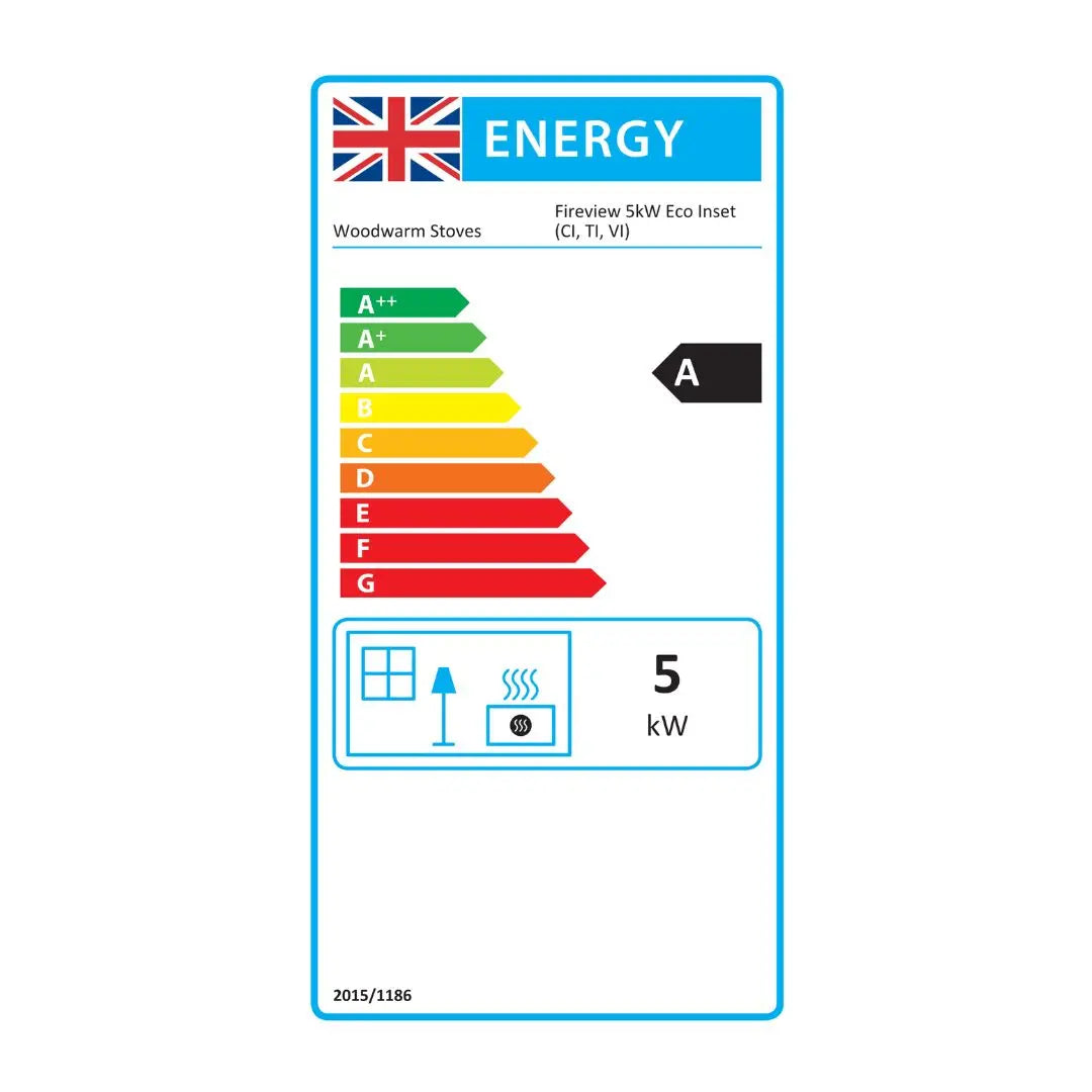Woodwarm Fireview Eco Contemporary Inset Stove - 5kW