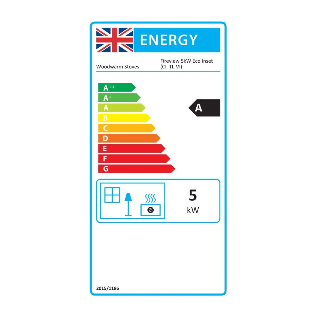 Woodwarm Fireview Eco Vintage Inset Stove - 5kW