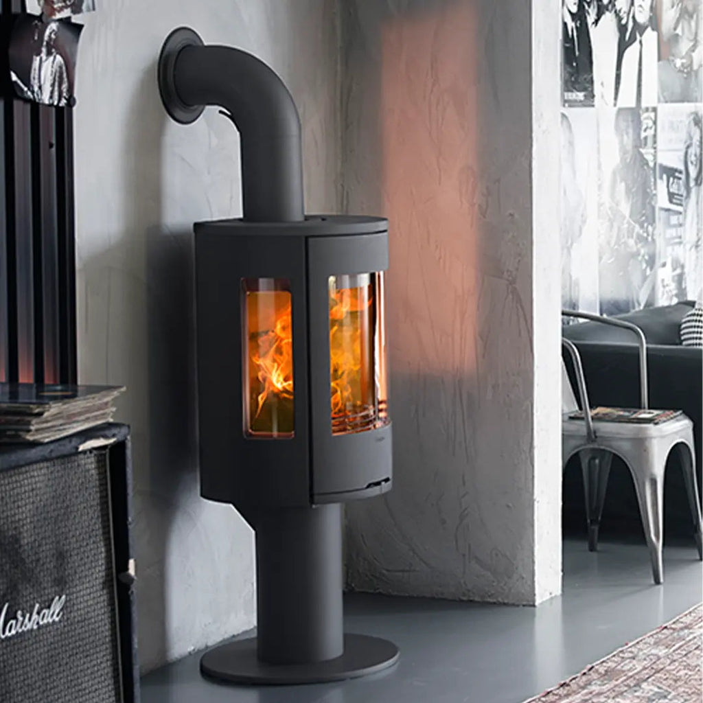 Contura 586 Style Pedestal Wood Burning Stove - 5kW (Black)