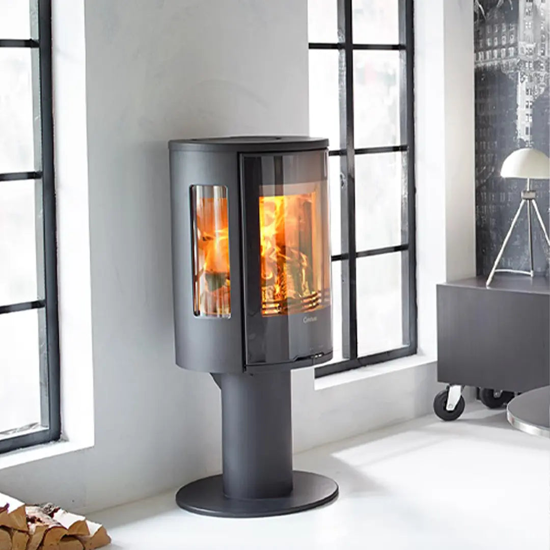 Contura 586 Style Pedestal Wood Burning Stove - 5kW (Black)